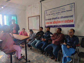 नेत्र सहायक विद्यार्थी र अभिभावकलाई अभिमुखिकरण