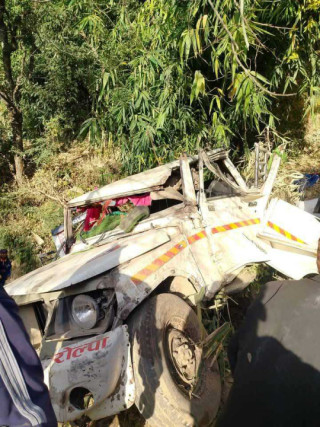 राेल्पामा जिप दुर्घटना हुँदा एक जनाको मृत्यु, चालक फरार