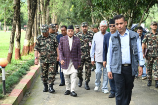 राष्ट्रपति पौडेलबाट बाढी प्रभावित क्षेत्रको स्थलगत अवलोकन